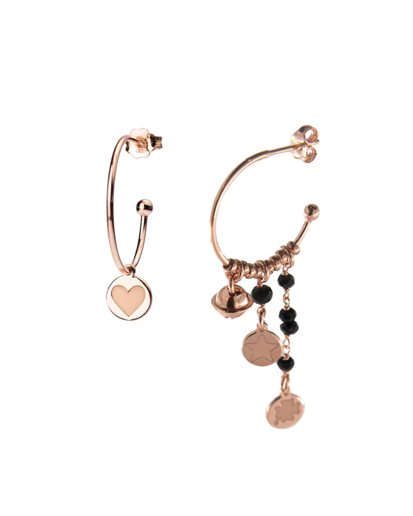 Orecchini Gipsy Chic Tierra Rosato e Nero OR-GIP 1 V4 N