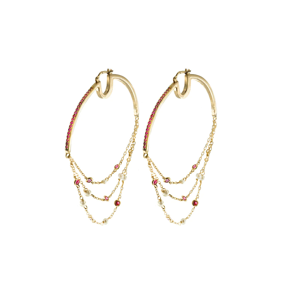 Orecchini Big Hoops Tre Fili ORZ-013 M6 AU