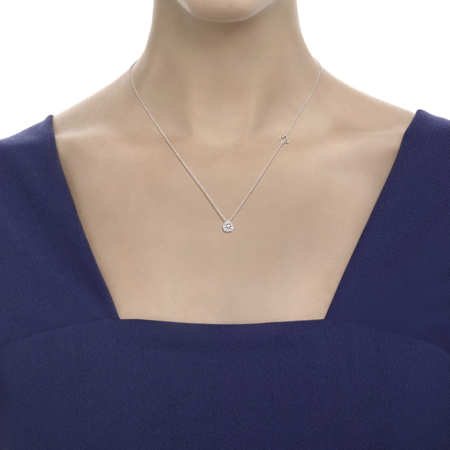 Collier Anniversary Punto Luce Oro Bianco e Diamante P01PX001