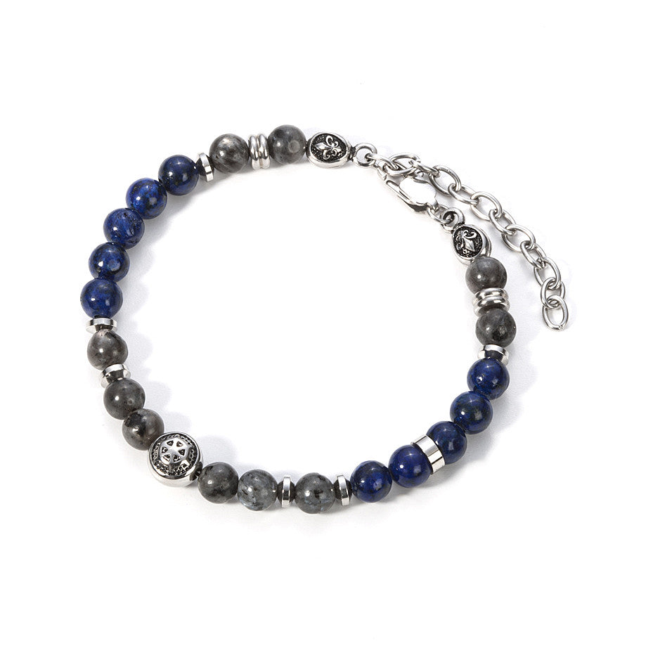 Bracciale Uomo 4US Artisan Wheel Lapislazzuli e Labradorite 4UBR2903