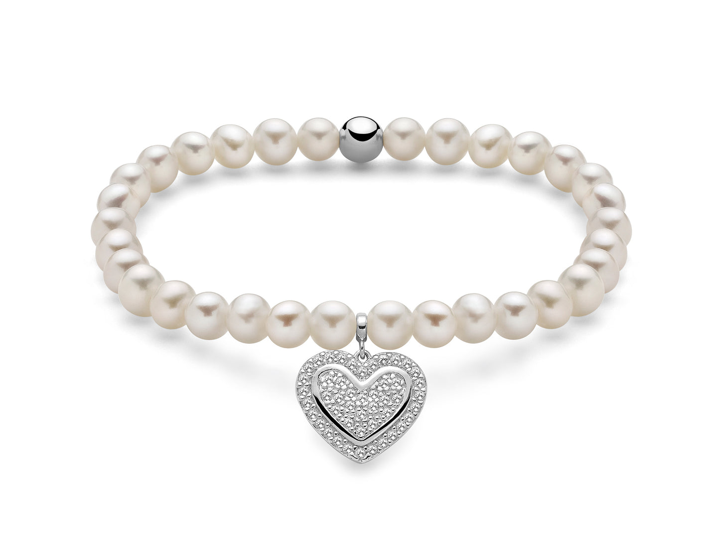Bracciale Giochi di Perle 6mm con Cuore Pendente PBR2552-TPZ