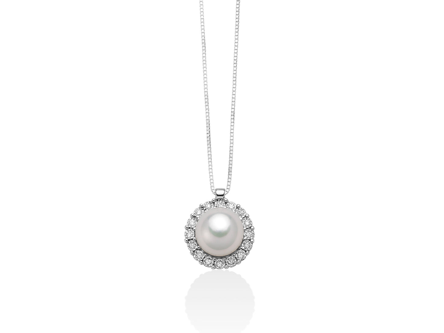 Collier Perla 7,5 mm e Diamanti PCL5748