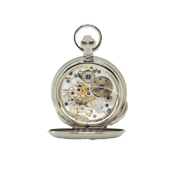 Orologio da Tasca Uomo Meccanico Scheletrato Movimento Carica Manuale 17108PMET
