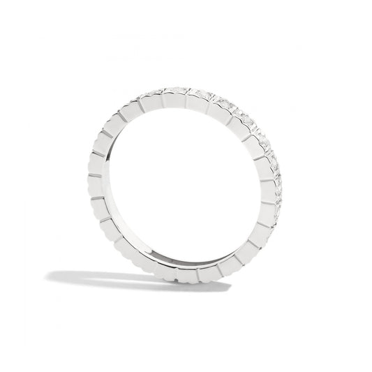 Anello Face Cube Veretta Oro Bianco con Diamanti R39GD906