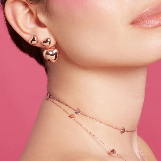 Pendientes Lóbulo Corazón Dorado OR-EF 01 CUO AU