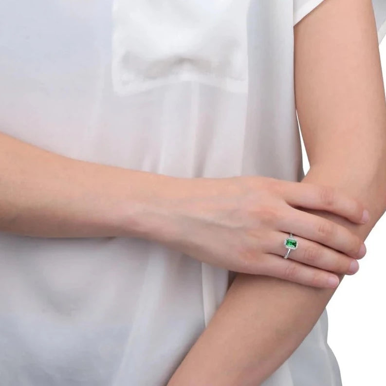 Anello Tesori Zirconi Bianchi e Verdi SAIW76