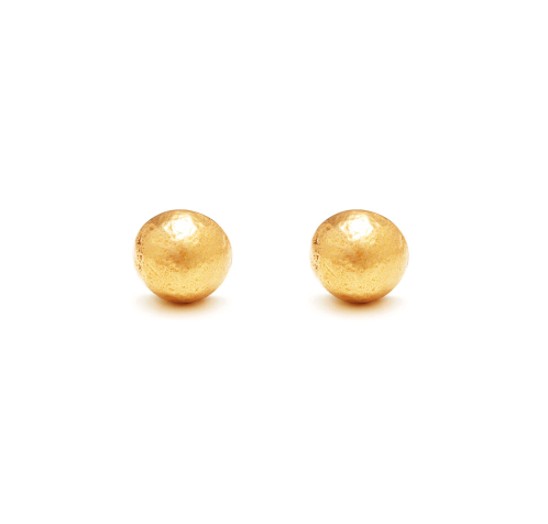 Aretes pequeños de oro Super Bowl 10594