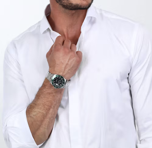 Orologio Uomo Caribe Acciaio, Verde e Nero R8253597086