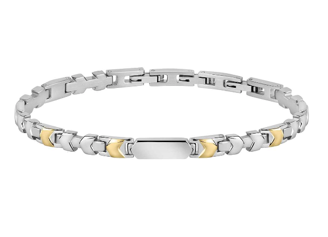 Pulsera Hombre Motown Acero y Oro SALS27