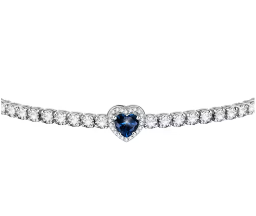 Pulsera Con Corazon Azul SAVB12