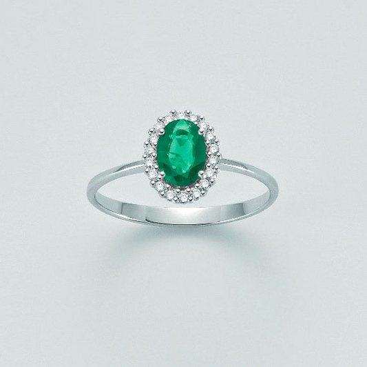 Anello Le Gemme Smeraldo e Diamanti Naturali LID3279
