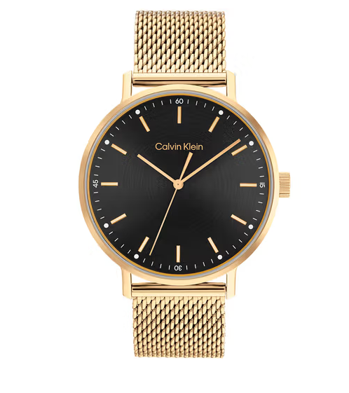 Orologio Uomo Timeless Modern Mesh Dorato e Nero 1681261