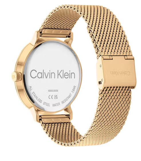 Timeless Modern Mesh Reloj de hombre dorado y negro 1681261