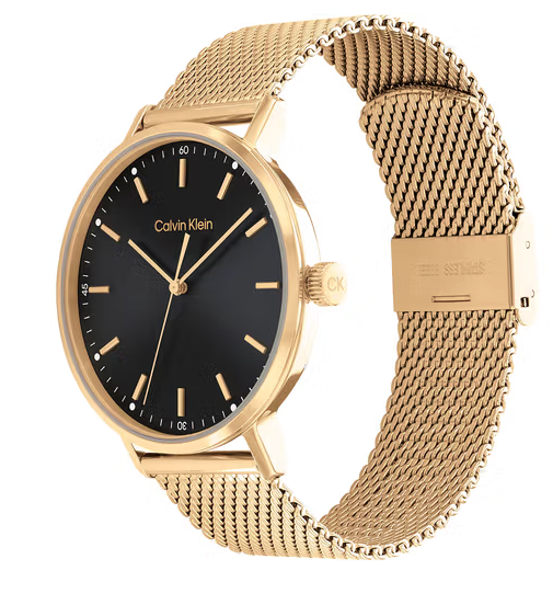 Orologio Uomo Timeless Modern Mesh Dorato e Nero 1681261