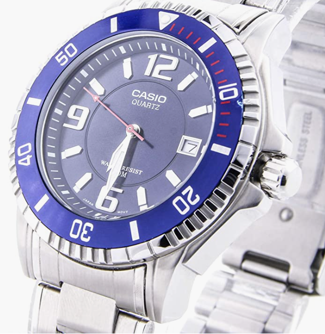 Orologio Uomo Acciaio e Quadrante Blu Scuro MTD-1053D-2AVES