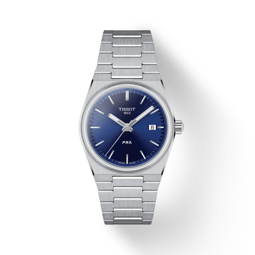 Orologio Prx 35mm in Acciaio e Blu T1372101104100