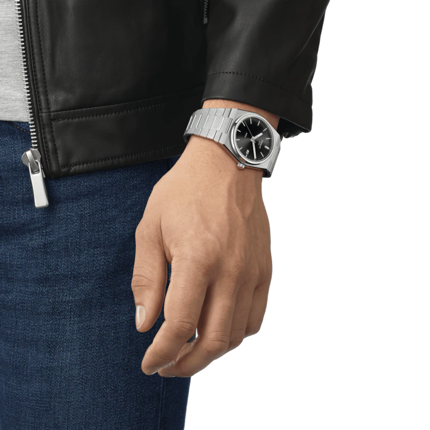 Reloj Prx Hombre Acero y Negro T1374101105100