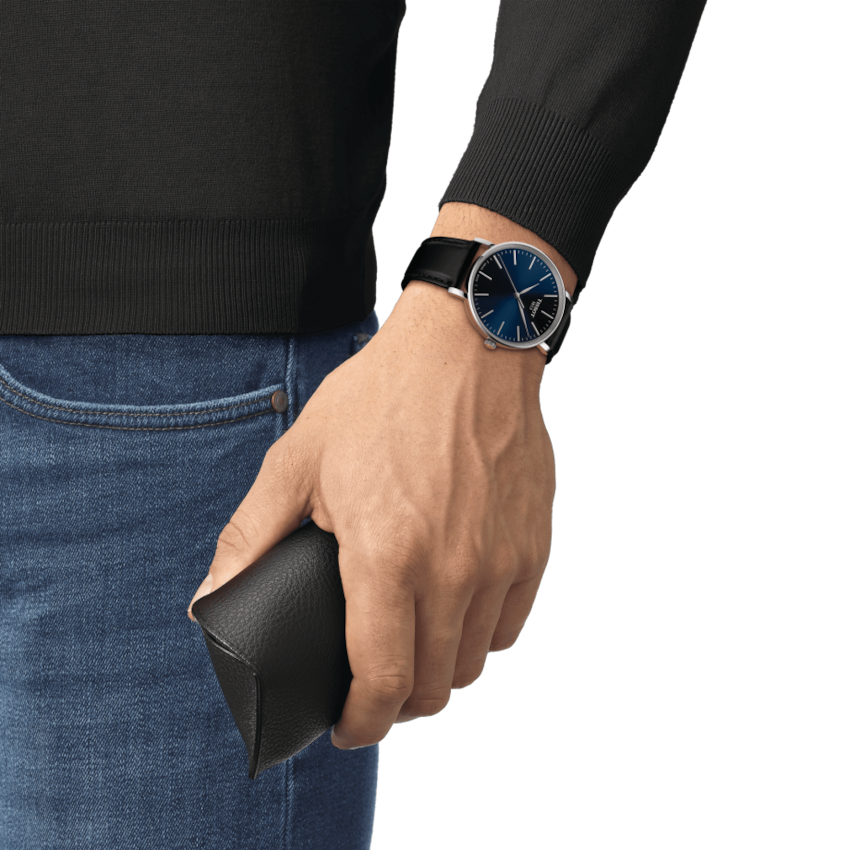 Reloj Everytime Gent Hombre Negro y Azul T1434101604100