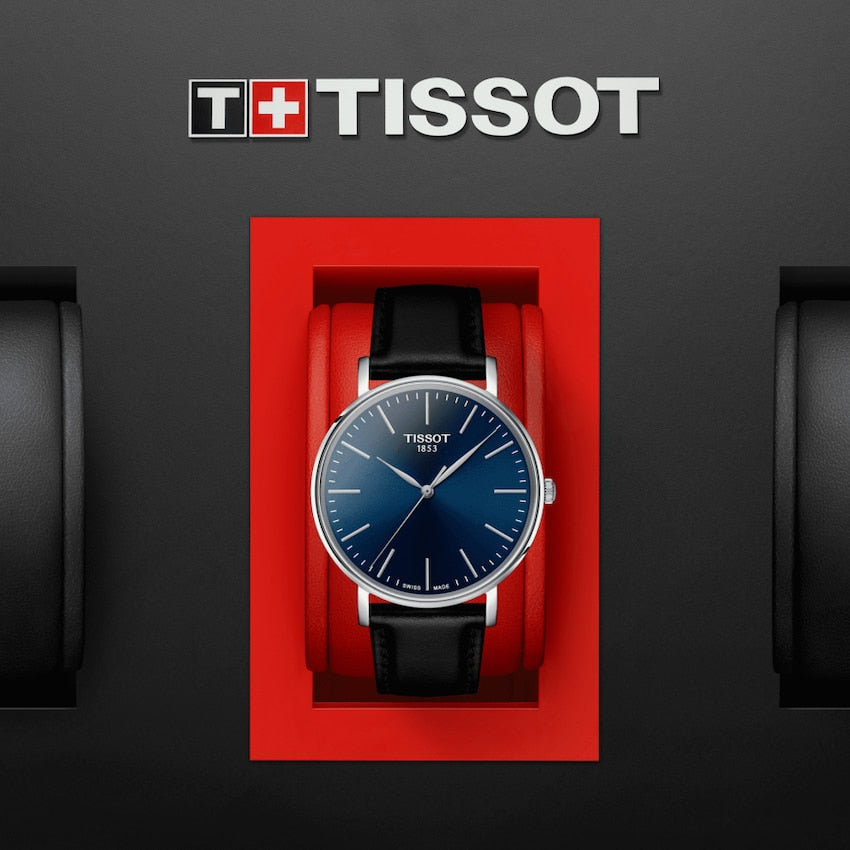 Reloj Everytime Gent Hombre Negro y Azul T1434101604100