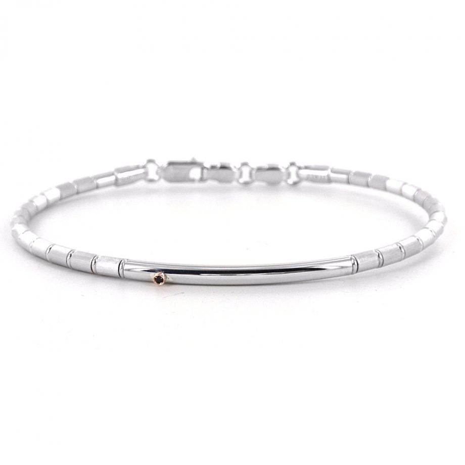 Bracciale Uomo Semirigido Argentato EXB616R