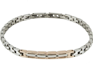 Bracciale Hi-Teck Uomo Rosato a Maglie Larghe UHB007