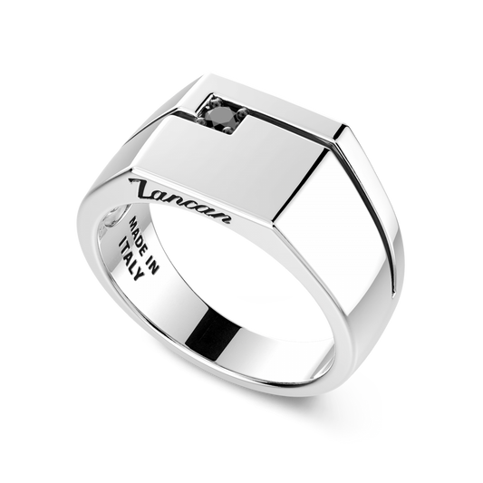 Anello Uomo Chevalier Quadrato in Argento ESA053