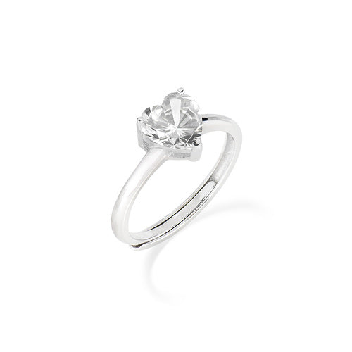 Anello Cuore in Argento e Zircone RSHBBZ6-2