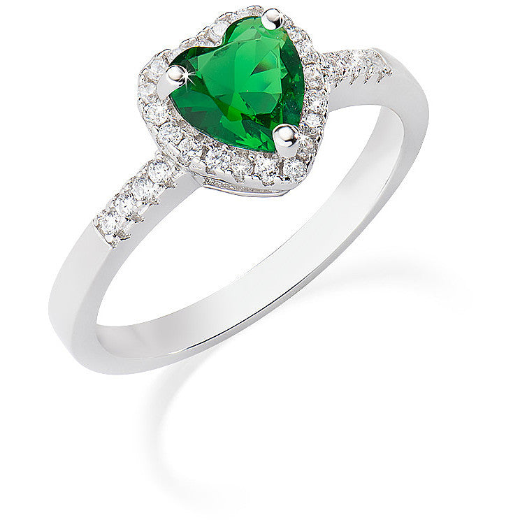 Anello Titanic Cuore Verde ANTICBVE2