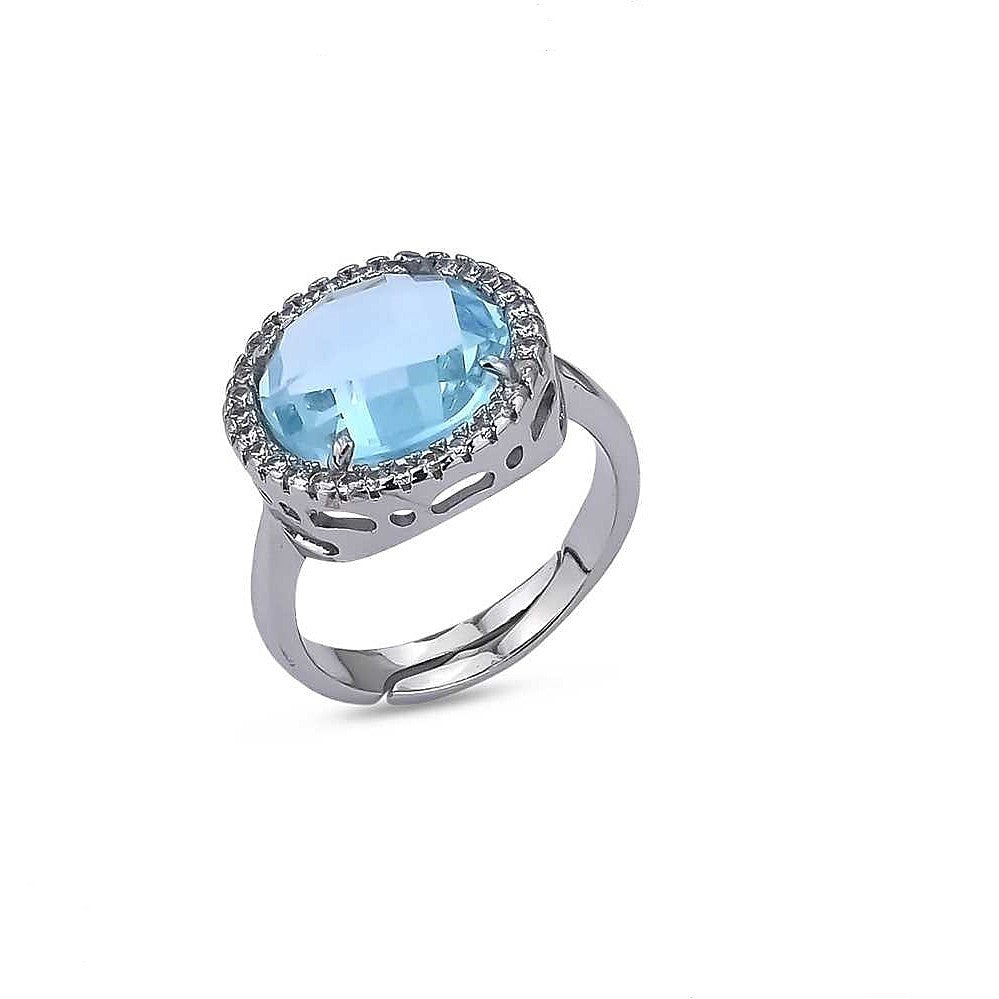 Anello Sharada con Cristallo Acquamarina XAN190