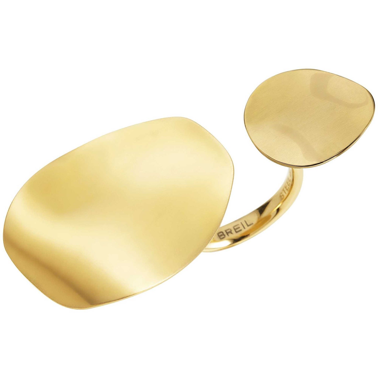 Anillo Dorado En Acero TJ3249
