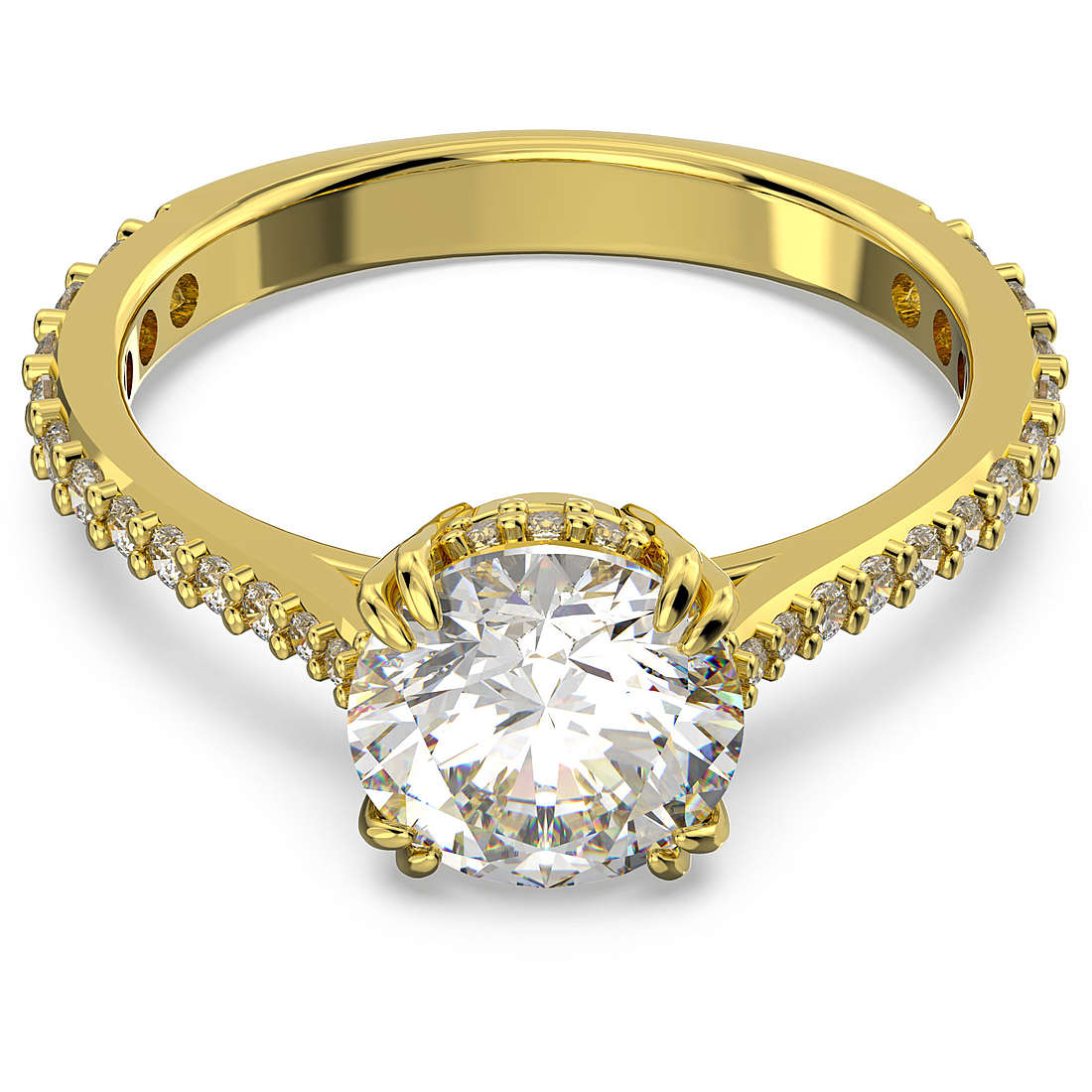 Anello Dorato Cocktail Constella Pavé Bianco 5638530