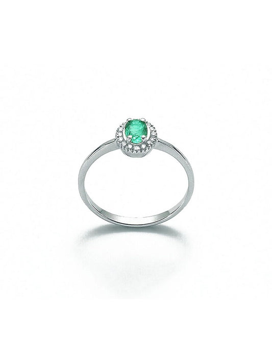 Anello con Diamanti e Smeraldo LID2907