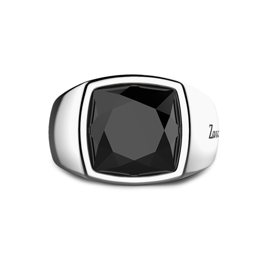 Anillo de Hombre en Plata con Gran Ónix Natural ESA005