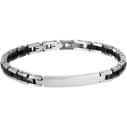 Pulsera de Hombre Tipo Acero y Negro 231309