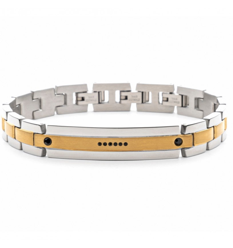 Pulsera de hombre 4US en acero y oro 4UBR5640