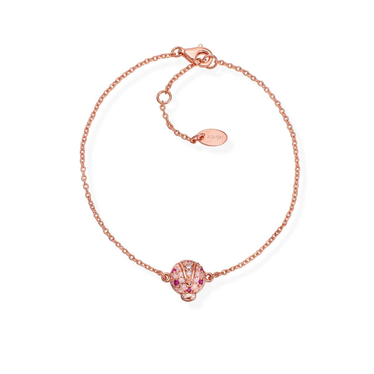 Pulsera Ladybug Rubí Zirconado BRLARZBR