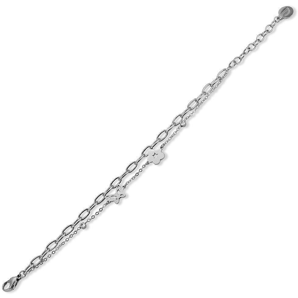 Bracciale Essenza con Fiore e Farfalla EW/BR01