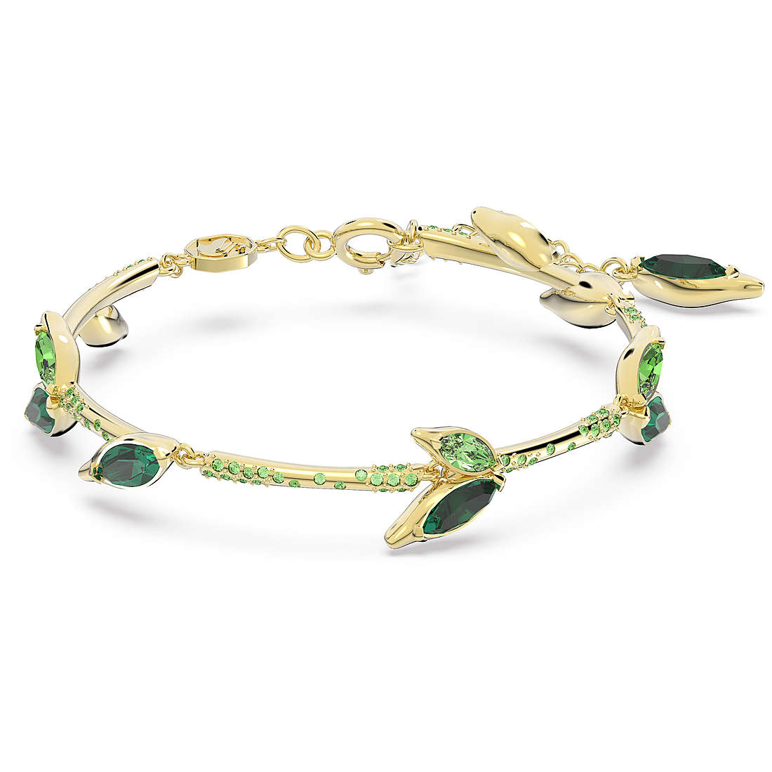 Pulsera Dorada Dellium Verde Bambú 5645374