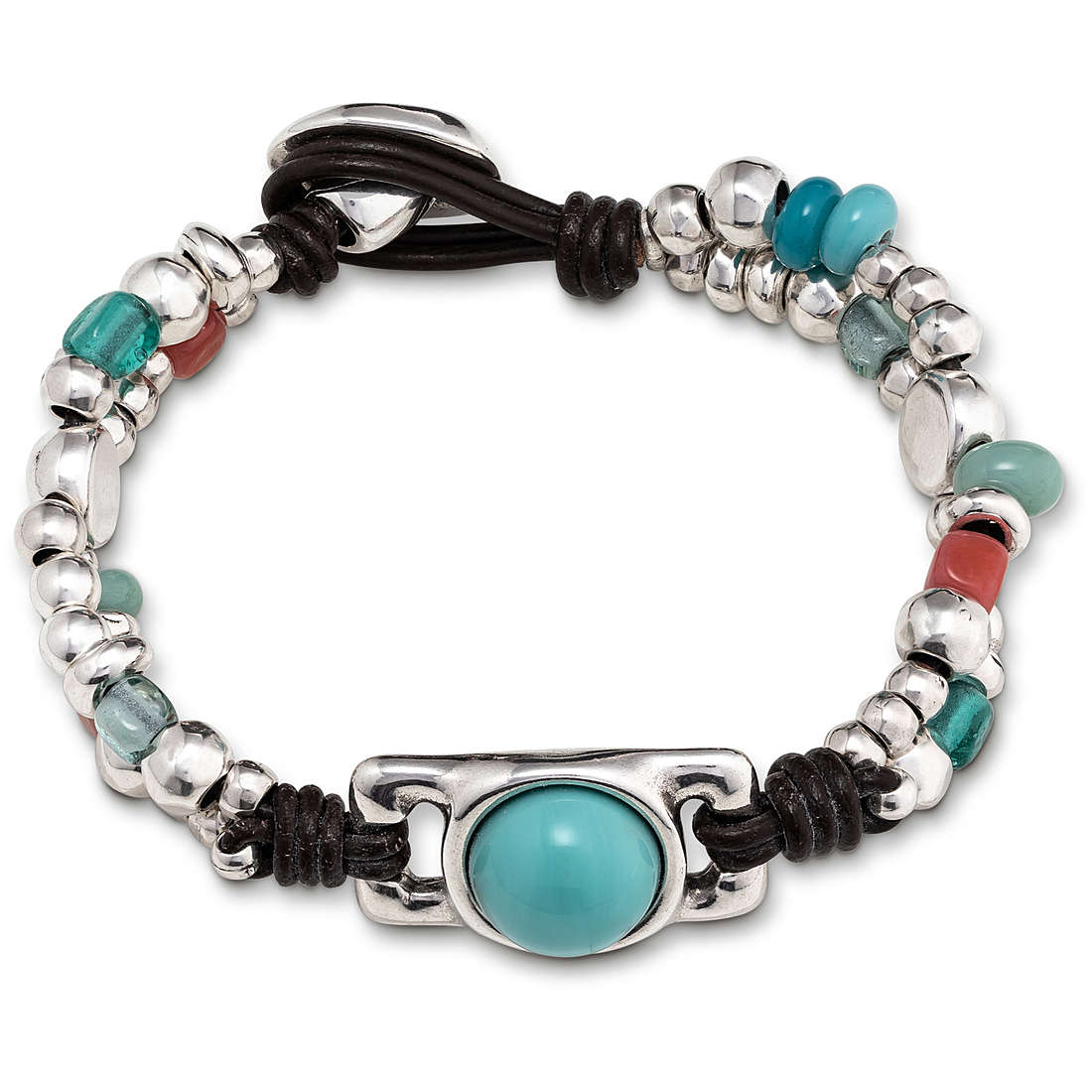 Pulsera Magnética Flashy Cristal de Murano Turquesa PUL2279MCLMTL0U