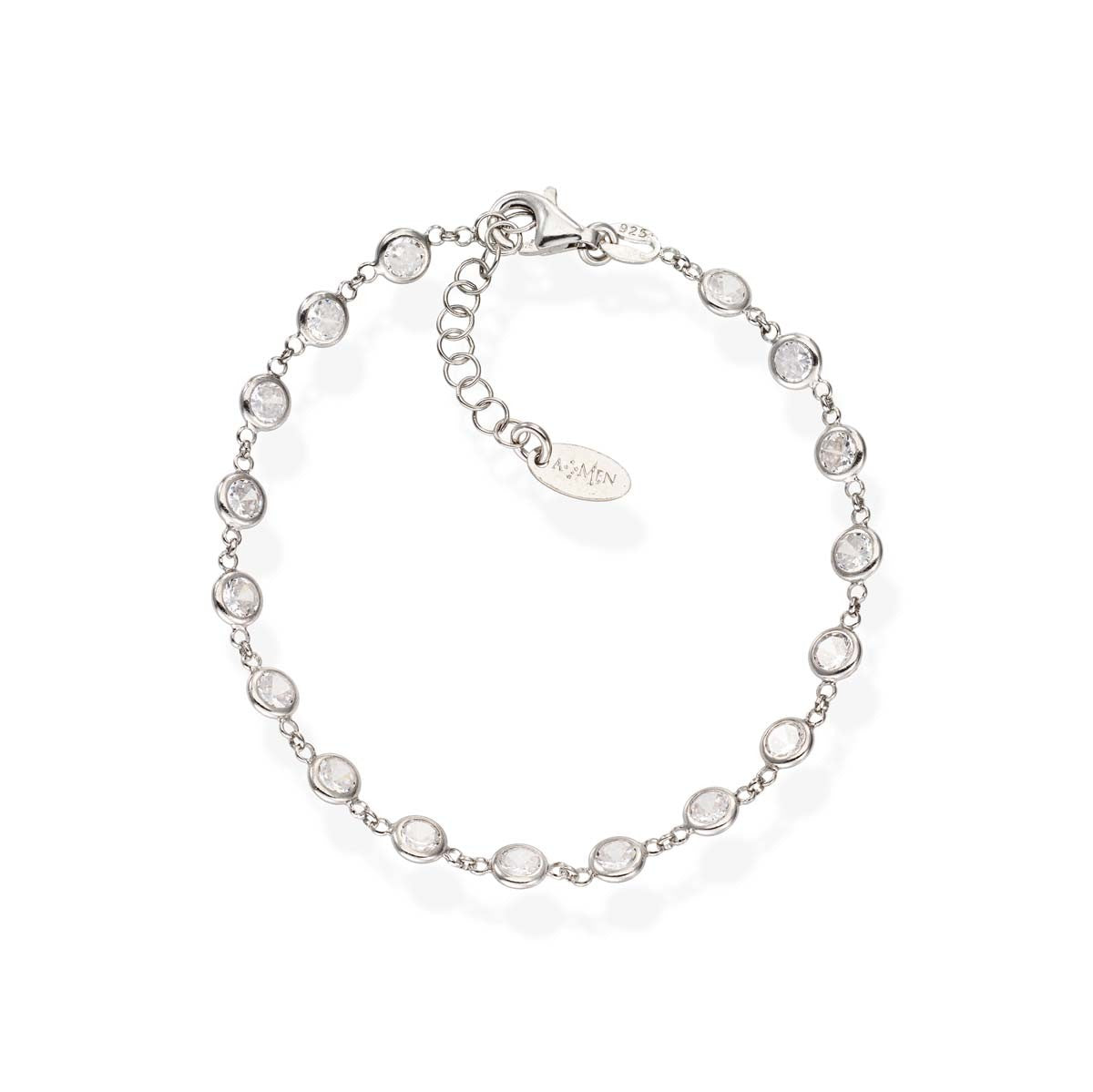 Bracciale Gocce Zirconi Bianchi BRGOBB3