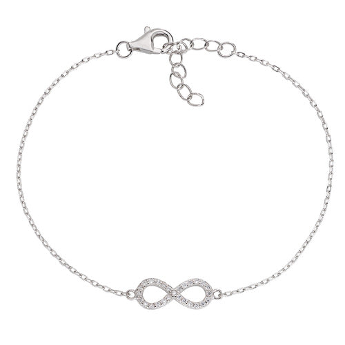 Pulsera Infinito de Plata con Circonitas BRINBBZ
