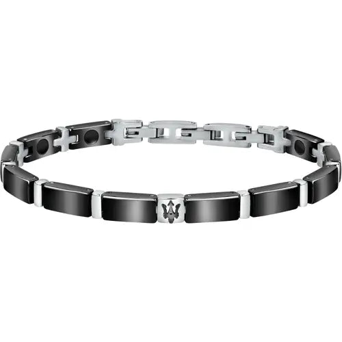 Pulsera Jewels Hombre Plata y Negro JM221ATZ04