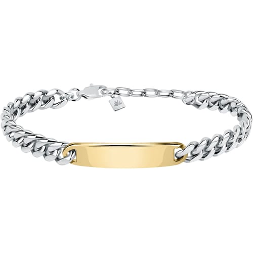 Pulsera Hombre Plata y Cadenas Oro SATX15