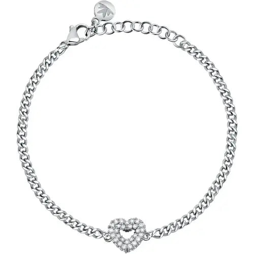 Pulsera Datación Acero con Corazón SAUQ18