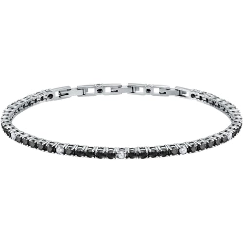 Pulsera Tennis de Hombre con Circonitas Blancas y Negras SATT10