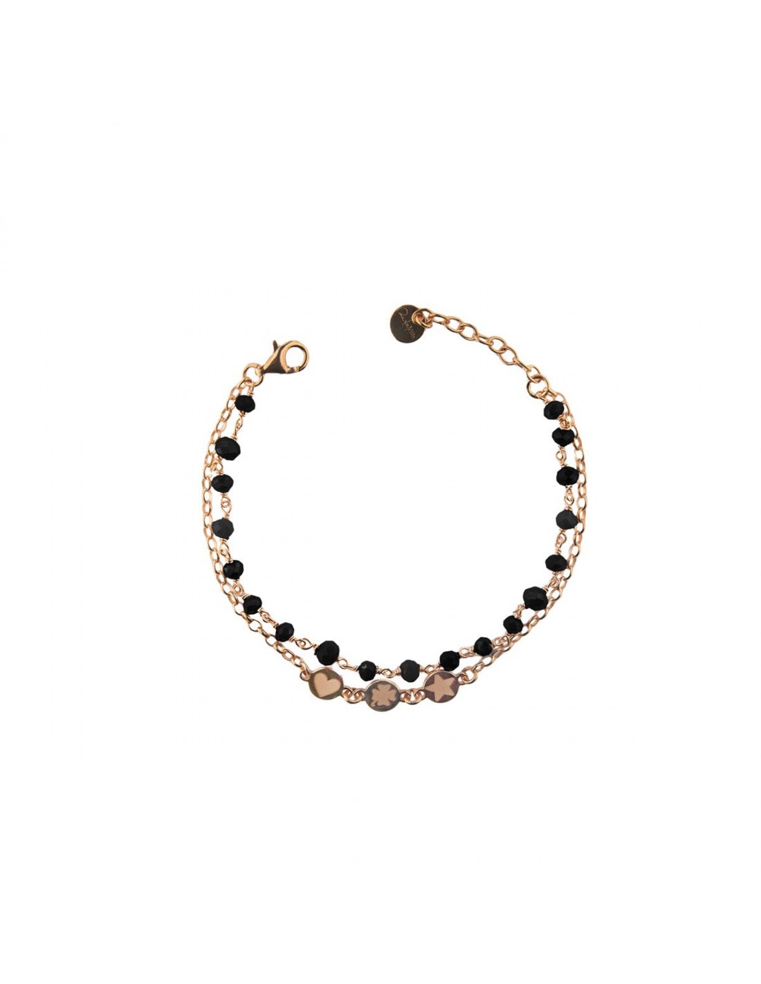 Pulsera Gipsy Chic Tierra Rosé y Negro BR-GIP 2 V4 N