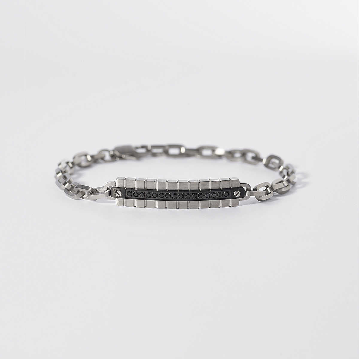 Pulsera Techno City para Hombre en Acero y Negro 232299