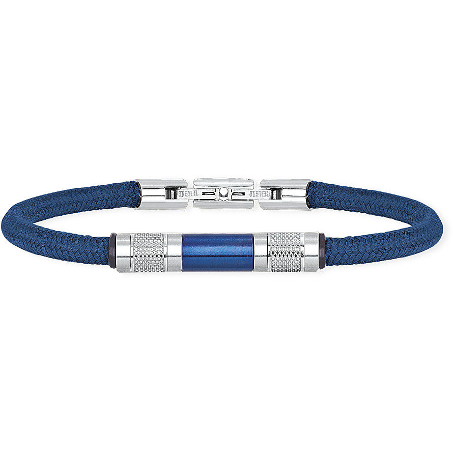 Bracciale Uomo Tube Acciaio e Blu 232182