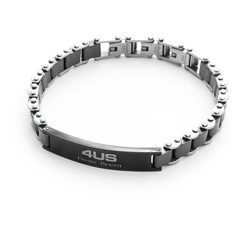 4US Pulsera de cerámica negra para hombre 4UBR3778