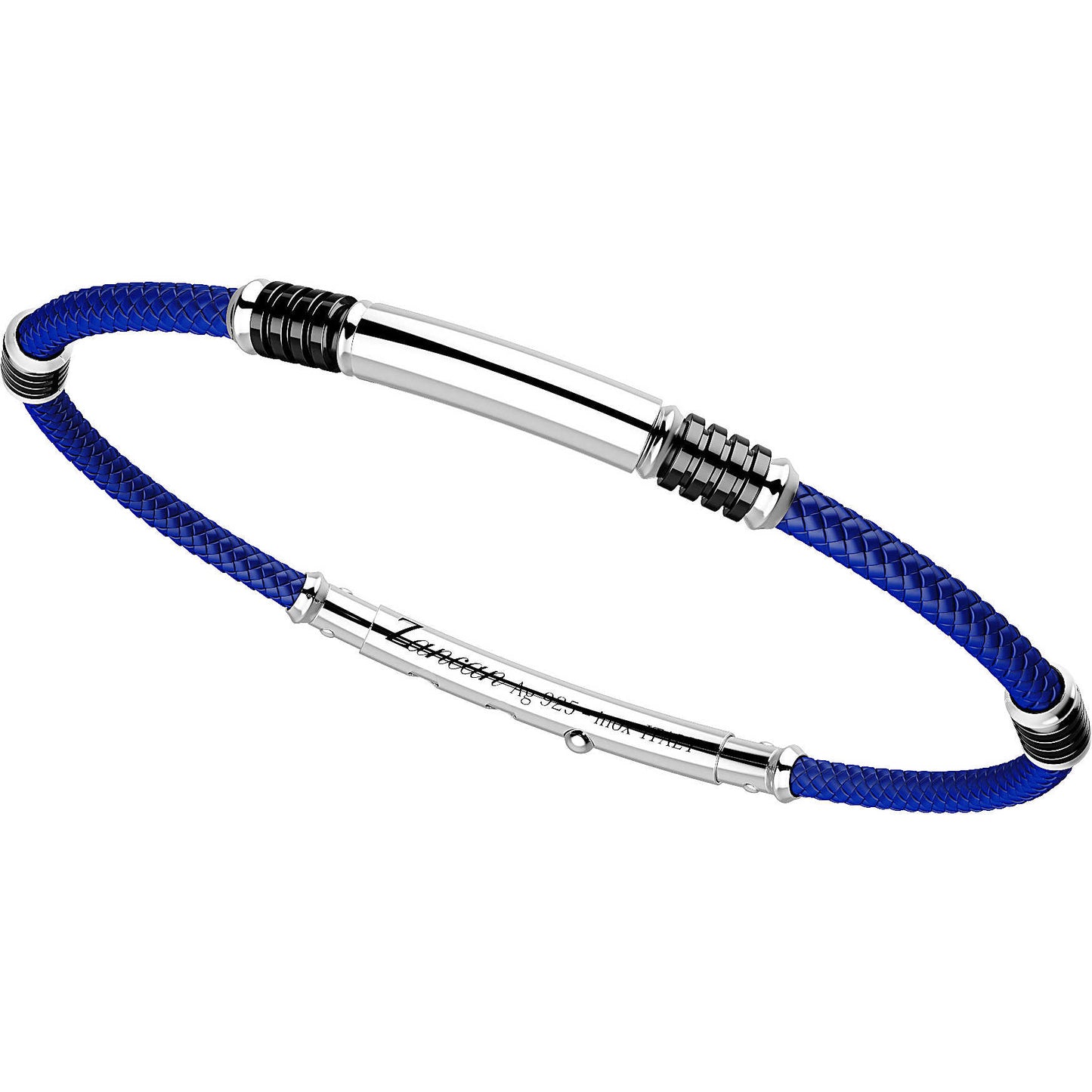 Bracciale Uomo in Kevlar Blu e Acciaio EXB576-BL